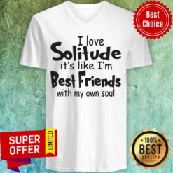 Funny I Love Solitude It’s Like I’m Best Friends With My Own Soul V-neck