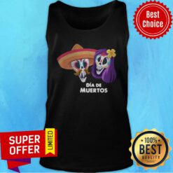 Funny Sugar Skull Couple Day Of The Dead Dia De Muertos Tank Top