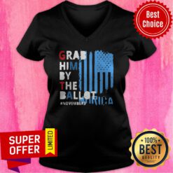 Grab Him By The Ballot November 3 American Flag V-neck