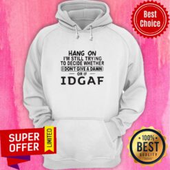 Hang On I'm Still Trying To Decide Whether I Don't Give A Damn Or If Idgaf Hoodie