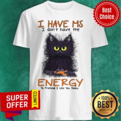 I Have Ms I Don’t Have The Energy To Pretend I Like You Today Black Cat shirt