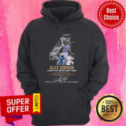 Kansas City Royals 4 Alex Gordon Thank You For The Memories Signature Hoodie
