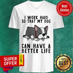 Nice I Work Hard So That My Dog Can Have A Better Life V-neck