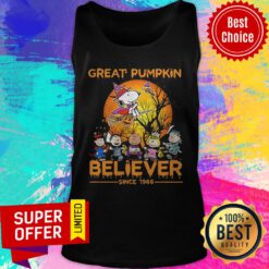 Nice The Peanuts Snoopy Great Pumpkin Believer Since 1966 Tank Top