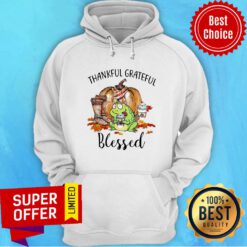 Official Frog Thankful Grateful Blessed Autumn Fall Hoodie