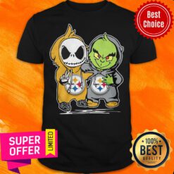 Premium Pittsburgh Steelers Baby Jack Skellington And Baby Grinch Shirt