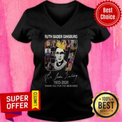Ruth Bader Ginsburg Crown 87 Years 1933 2020 Thank You For The Memories Signature V-neck