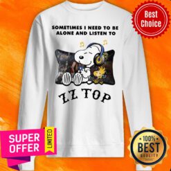 Sometimes I Need To Be Alone And Listen To Zz Top Snoopy Sweatshirt