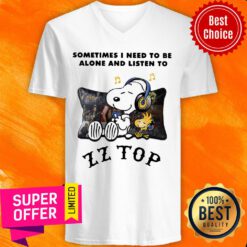 Sometimes I Need To Be Alone And Listen To Zz Top Snoopy V-neck