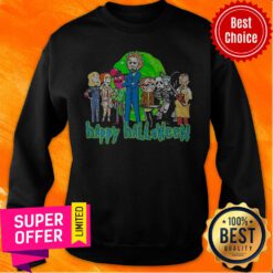 Top Horror Character Style Rick And Morty Happy Halloween Sweatshirt