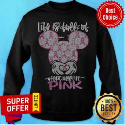Mickey Mouse Breast Cancer Awareness In October We Wear Pink Sweatshirt