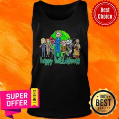Top Horror Character Style Rick And Morty Happy Halloween Tank Top