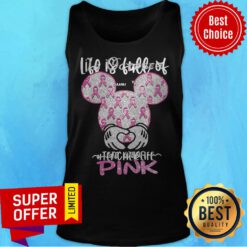 Mickey Mouse Breast Cancer Awareness In October We Wear Pink Tank Top