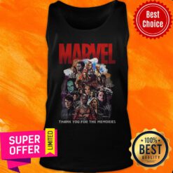 Nice Marvel All Characters Thank You For The Memories Signatures Tank Top