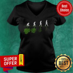 Top Official Evolution Humans And Trees V-neck
