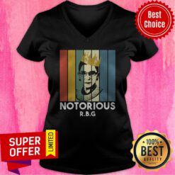 Top Ruth Bader Ginsburg Crown Notorious RBG Vintage V-neck