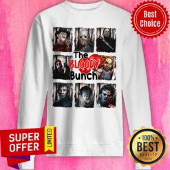 Top The Bloody Bunch Horror Character Halloween Sweatshirt