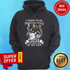 Wolf I Tried To Be Normal Once Worst Two Minutes Of My Life Hoodie