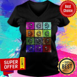 Awesome Gamer Imposter Among Game Us Sus Coler V-neck