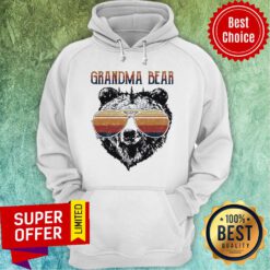 Awesome Grandma Bear Vintage Retro Glass Hoodie