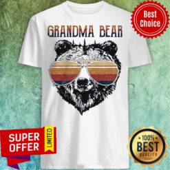 Awesome Grandma Bear Vintage Retro Glass Shirt