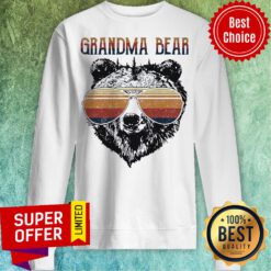 Awesome Grandma Bear Vintage Retro Glass Sweatshirt