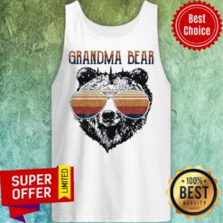Awesome Grandma Bear Vintage Retro Glass Tank Top