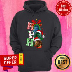 Awesome Horses Ho Ho Ho Santa Merry Christmas Hoodie