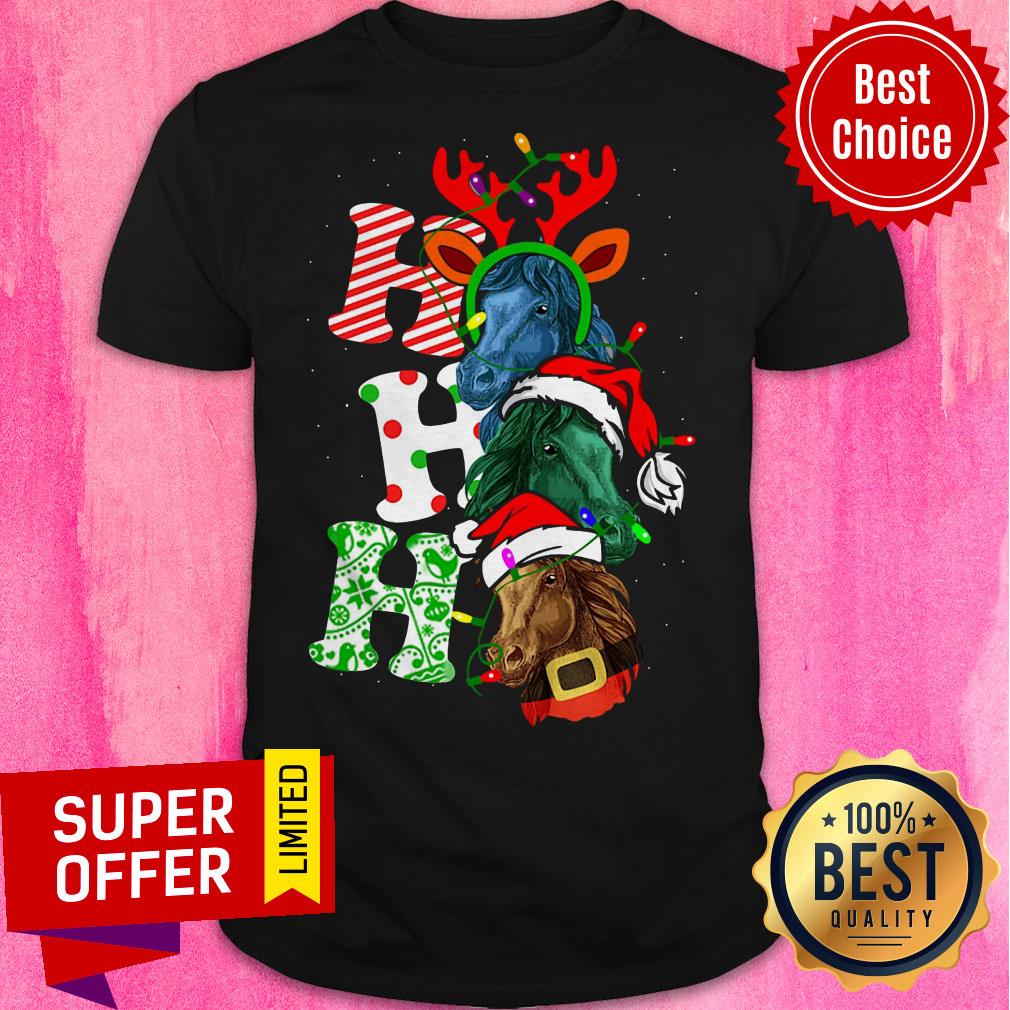 Awesome Horses Ho Ho Ho Santa Merry Christmas Shirt Awesome Horses Ho Ho Ho Santa Merry Christmas Shirt
