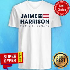 Awesome Jaime Harrison For US Senate American Flag V-neck