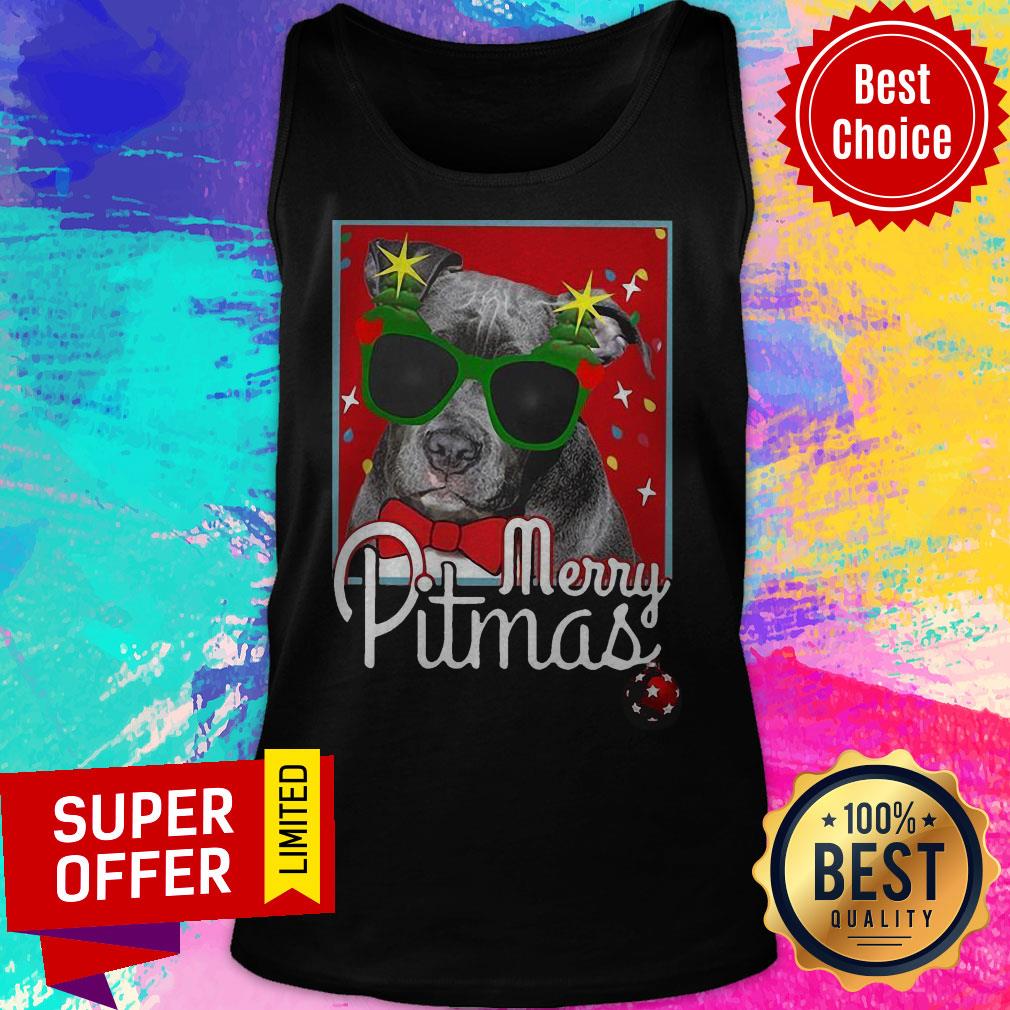 Awesome Pitbull Merry Pitmas Shirt Awesome Pitbull Merry Pitmas Tank Top