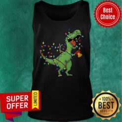 Awesome T-res Saurus Merry Christmas Tank Top