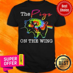 Awesome The Pigs On The Wing Hippie Rainbow Shirt