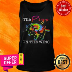 Awesome The Pigs On The Wing Hippie Rainbow Tank Top