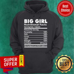 Big Girl Nutrition Facts Serving Size 1 Queen Amount Per Serving Hoodie
