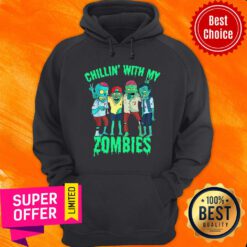 Chillin With My Zombie’s Halloween Boys Kids Zombie Hoodie