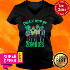 Chillin With My Zombie’s Halloween Boys Kids Zombie V-neck