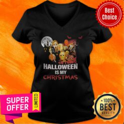 Funny Horror Character Halloween Is My Christmas V-neck