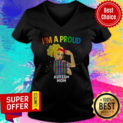 Funny I’m A Proud Autism Mom V-neck