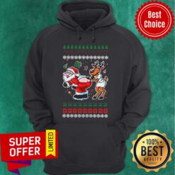 Funny Santa And Friend Merry Christmas Hoodie