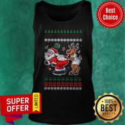 Funny Santa And Friend Merry Christmas Tank Top