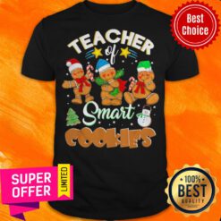 Funny Teacher Of Smart Cookies Christmas Snowman Shirt