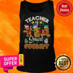 Funny Teacher Of Smart Cookies Christmas Snowman Tank Top
