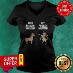 Horse Your Regular Grandma My Finnish Mummu Unicorn V-neck