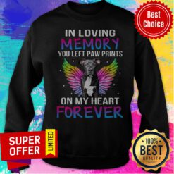 In Loving Memory You Left Paw Prints On My Heart Forever Sweatshirt