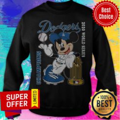 Los Angeles Dodgers Mickey Mouse Champions 2020 World Series Sweatshirt
