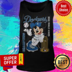 Los Angeles Dodgers Mickey Mouse Champions 2020 World Series Tank Top