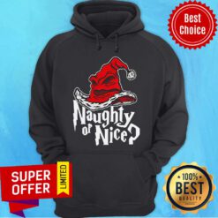 Naughty Or Nice Sorted Christmas Hat Witch Hat Hoodie