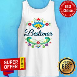 Nice Bestemor Norwegian Rosemaling Tank Top