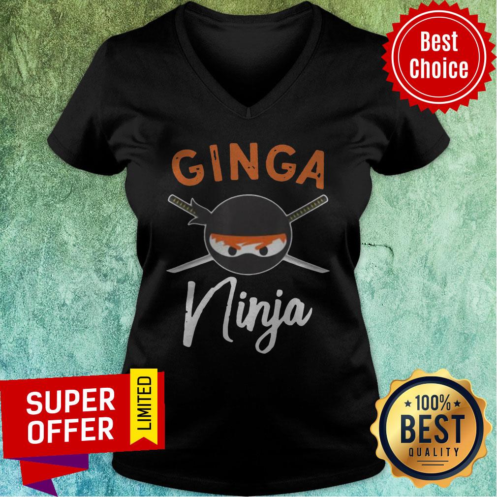 Nice Ginga Ninja Funny Redhead Ninja Lover Ginger Shirt Nice Ginga Ninja Funny Redhead Ninja Lover Ginger V-neck
